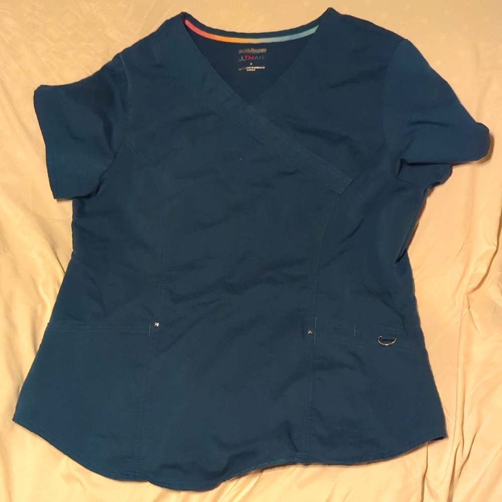 Deep Teal Scrub Top